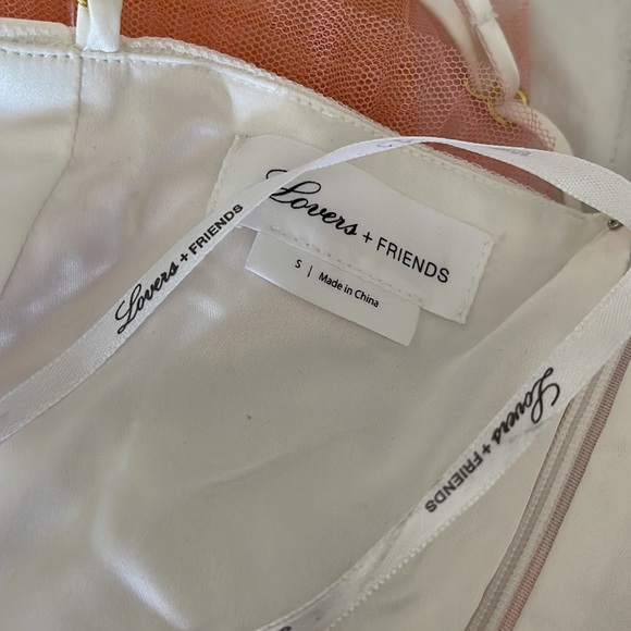 Lover+Friends tiered muli color tulle dress spaghetti straps fully size Small. - Picture 10 of 11